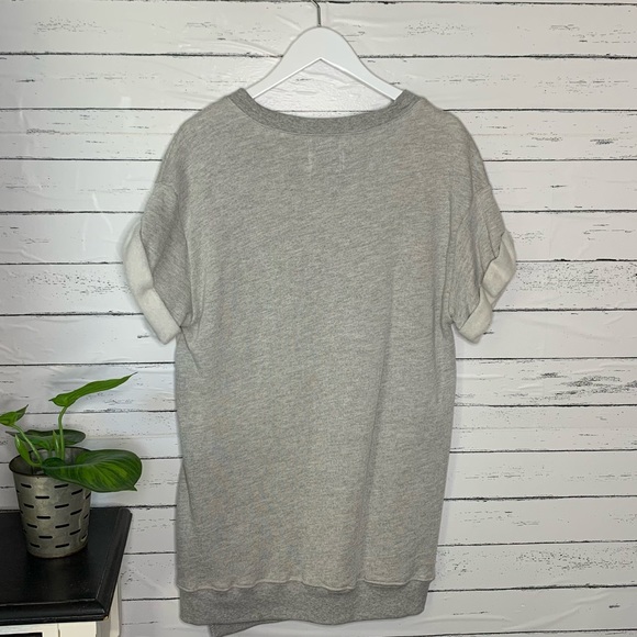 Pam & Gela Heather Gray Short Sleeve Sweatshirt - Picture 9 of 11